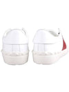 Red Strap Low Top Sneakers White - VALENTINO - BALAAN 5