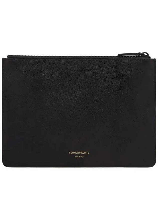 24SS Small Folio Saffiano Clutch Bag Black 9044 7547 - COMMON PROJECTS - BALAAN 1