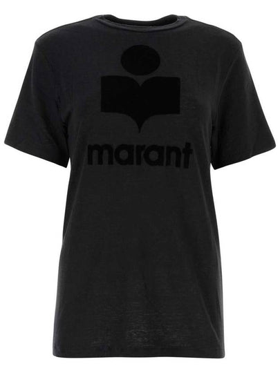 Zewel Logo Short Sleeve T Shirt Black - ISABEL MARANT ETOILE - BALAAN 2