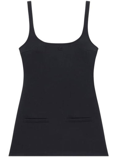 Suspenders Short Dress Black - COURREGES - BALAAN 1