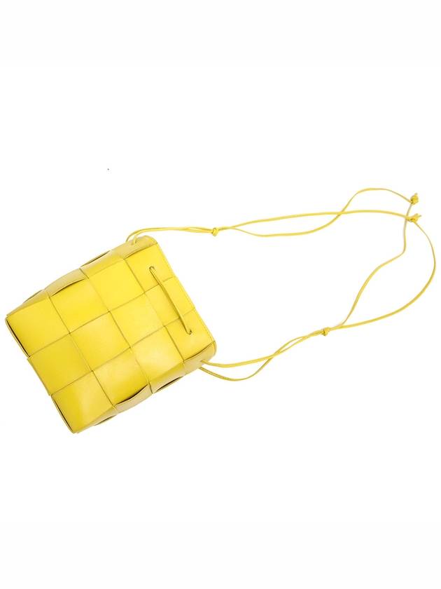 Bottega Veneta 680218 Yellow Intrecciato Weaving Small Cassette Crossbody Bucket Crossbag - BOTTEGA VENETA - BALAAN 7