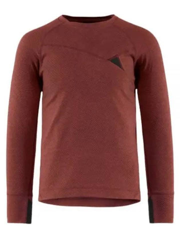 Men's Huge Crew Neck Long Sleeve T-Shirt Madder Red - KLATTERMUSEN - BALAAN 1