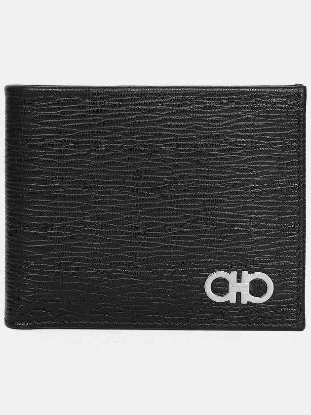 Gancini Half Wallet Black - SALVATORE FERRAGAMO - BALAAN 2