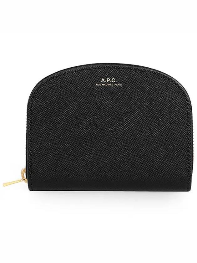 Half Moon Demi Lune Compact Half Wallet Black - A.P.C. - BALAAN 1