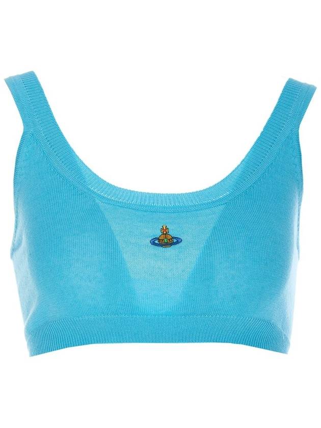 ORB Logo Knit Bra Blue - VIVIENNE WESTWOOD - BALAAN 2