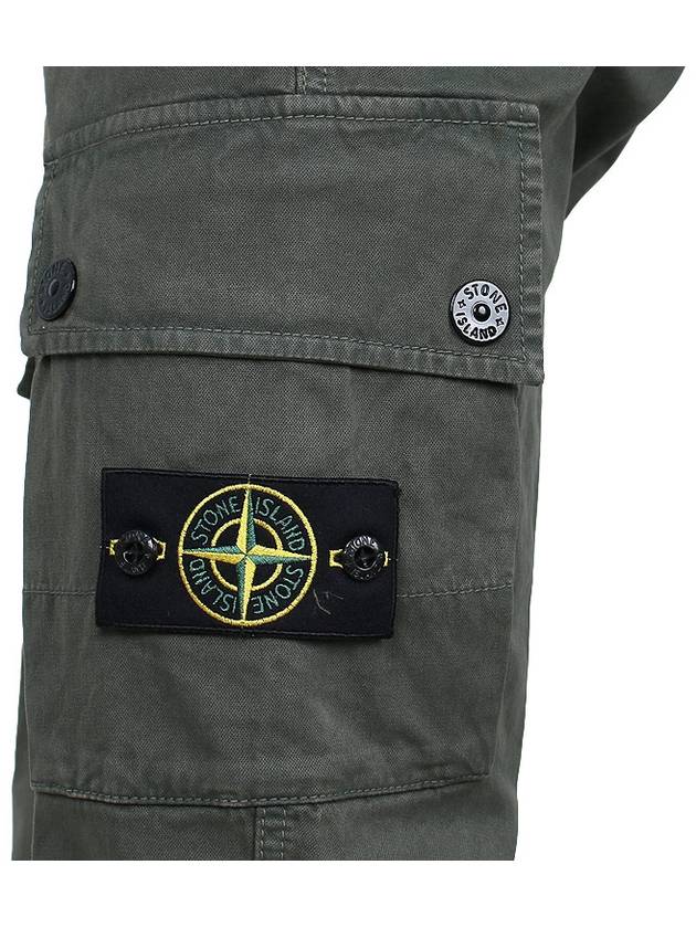 Compass Badge Cargo Straight Pants Green - STONE ISLAND - BALAAN 6