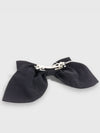 Logo Ribbon Barrette Black Hair Accessories Pin AA9731 - CHANEL - BALAAN 3