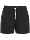 Embroidery Pony Logo Swim Shorts Black - POLO RALPH LAUREN - BALAAN 3