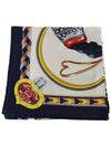 Harnais De Coeur Silk 90 Scarf Bleu Noir - HERMES - BALAAN 3