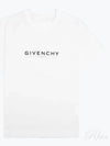 Men's Reverse Logo Round Slim Short Sleeve T-Shirt White - GIVENCHY - BALAAN 2