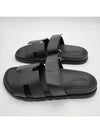 Hermes Chypre H Logo Calfskin Sandals Black - HERMES - BALAAN 4