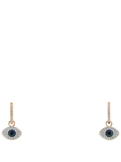 Evil Eye Hoop Earrings Blue Rose Gold - SWAROVSKI - BALAAN 2