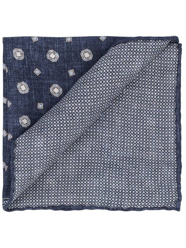 Square silk muffler navy - BRUNELLO CUCINELLI - BALAAN 3