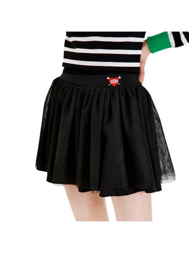 Women's Heart Attack Banding Sha Skirt Black - GOXO - BALAAN 1