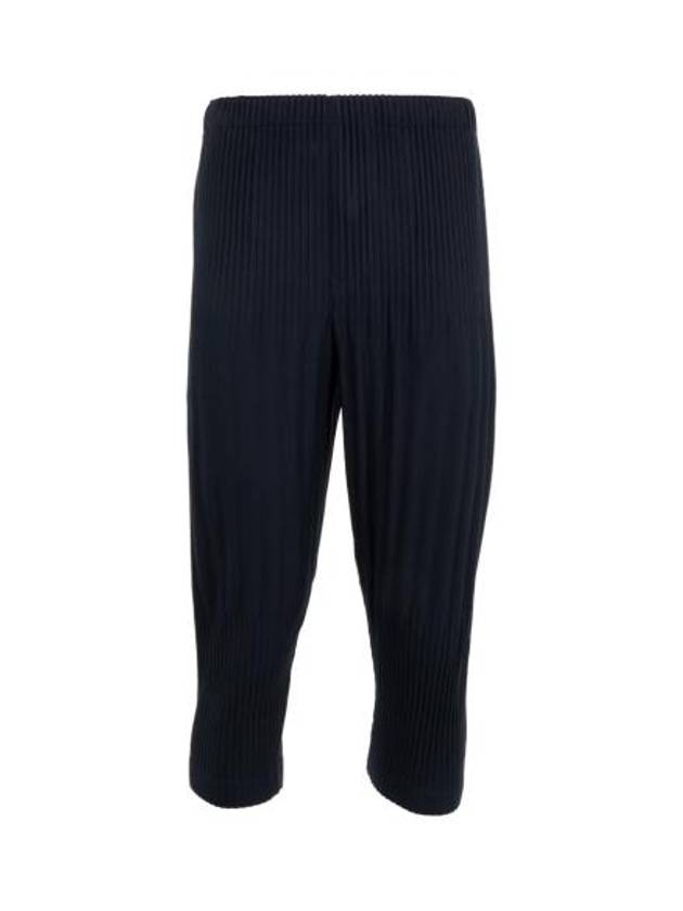 Basics Cropped Partial Pleated Track Pants Navy - ISSEY MIYAKE - BALAAN 1