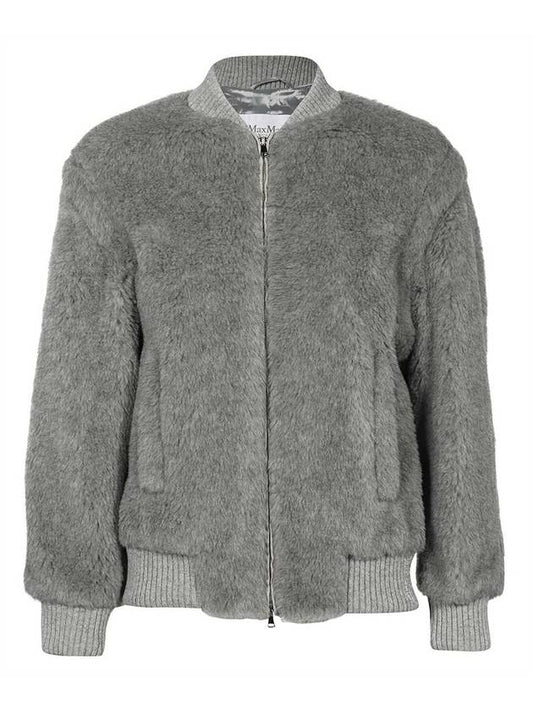 Women's Terry Wool Cashmere Zip-up Jacket Grey - MAX MARA - BALAAN 1