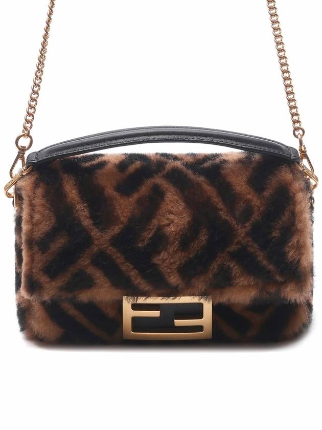 Baguette Small Lambskin Cross Bag Brown - FENDI - BALAAN 2