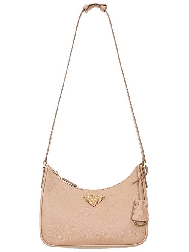 Re-Edition Saffiano Leather Mini Bag Cameo Beige - PRADA - BALAAN 4