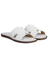 Men's Izmir Sandals Calfskin Classic White - HERMES - BALAAN 7