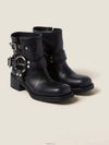 vintage look leather booties - MIU MIU - BALAAN 4