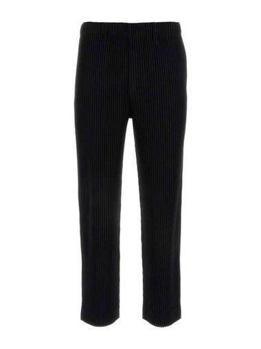 Pleated Straight Pants Black - ISSEY MIYAKE - BALAAN 1