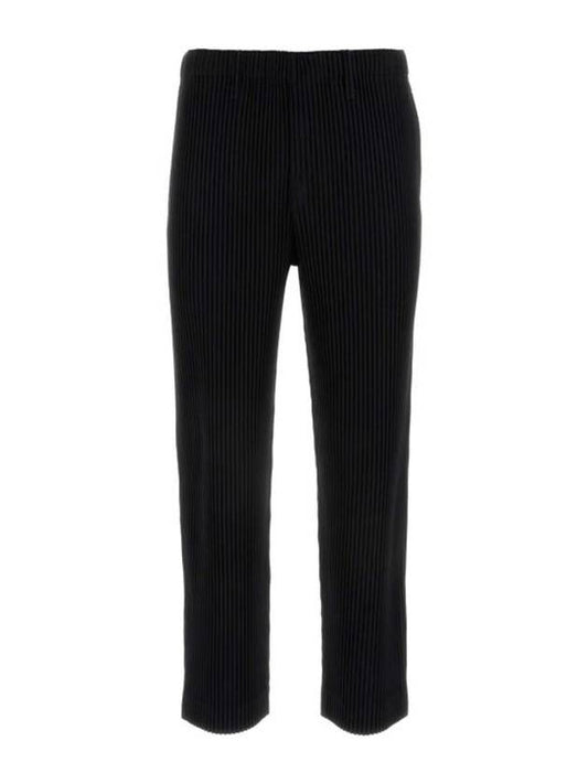 Homme Plissé Straight Pants Black - ISSEY MIYAKE - BALAAN 1