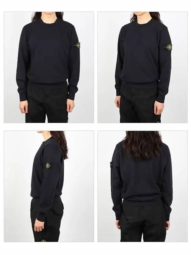 Wappen Patch Crew Neck Sweatshirt Navy - STONE ISLAND - BALAAN 3