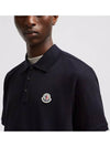 Logo Patch Polo Shirt Navy - MONCLER - BALAAN 6