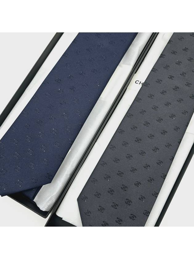 Men s Silk Tie CC Logo Navy AAA341 - CHANEL - BALAAN 6