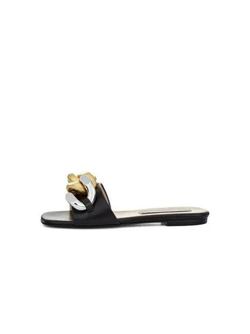 Falabella Flat Slides Black - STELLA MCCARTNEY - BALAAN 1