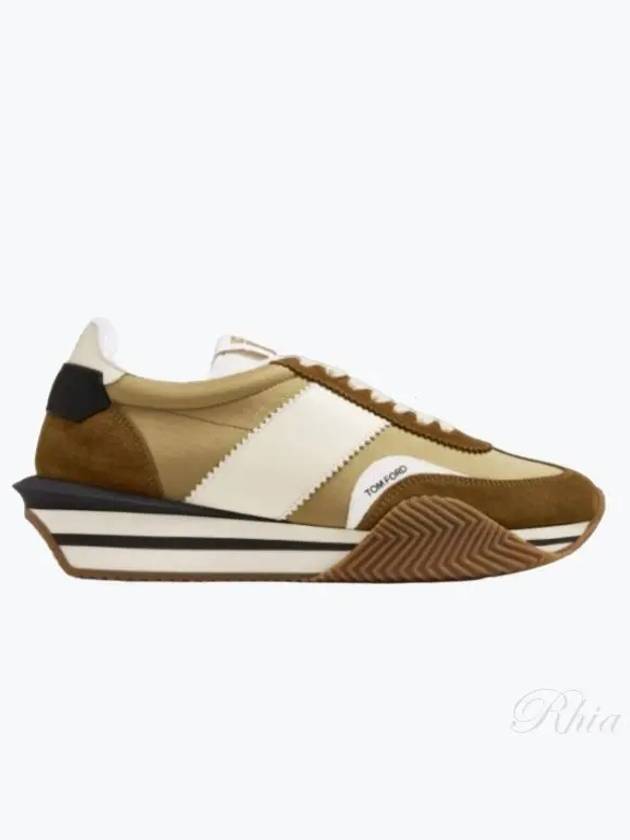 Logo James Panel Low Top Sneakers Brown - TOM FORD - BALAAN 2