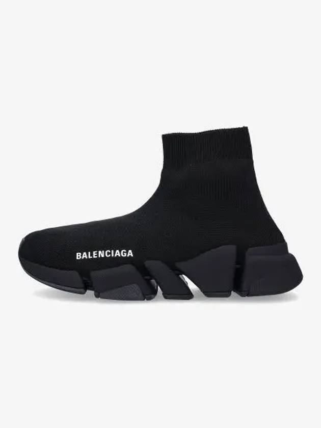 Women's Speed 2 0 Recycled Knit High Top Sneakers Black - BALENCIAGA - BALAAN 2