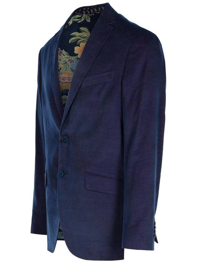 Etro 'Roma' Blazer In Blue Cotton Blend - ETRO - BALAAN 2