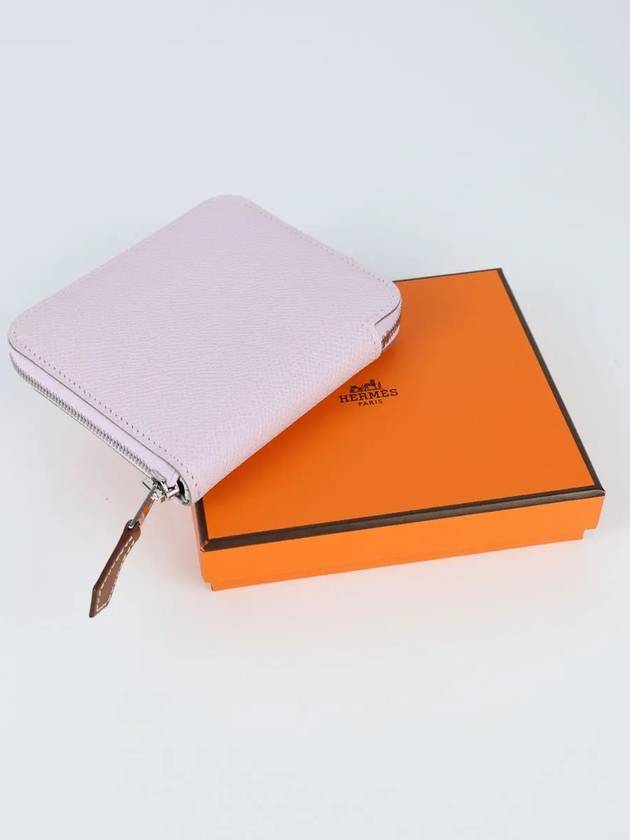 Silk Half Wallet Mauve Pale H079113 CK AG - HERMES - BALAAN 3