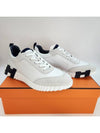 Bouncing Sneakers Calfskin Suede Goatskin Blanc - HERMES - BALAAN 5