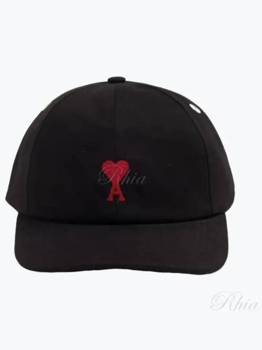 De Coeur Embroidered Logo Ball Cap Black - AMI - BALAAN 2