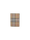 Checked Leather Passport Wallet Beige - BURBERRY - BALAAN 2