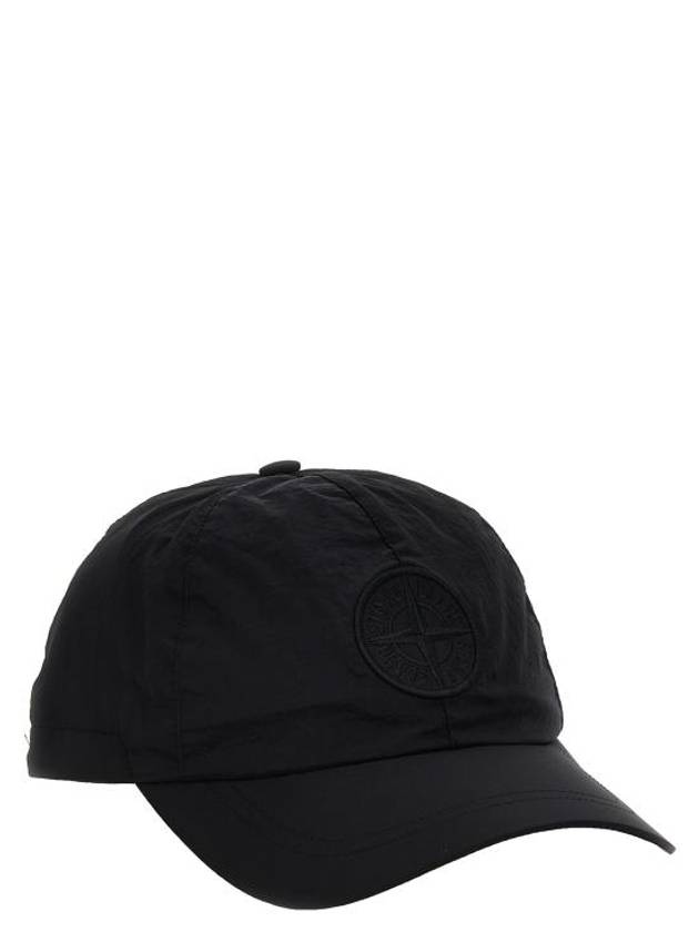 Nylon Logo Ball Cap Black - STONE ISLAND - BALAAN 3