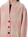 Gabriel Wool Check Single Coat Pink - ISABEL MARANT - BALAAN 4