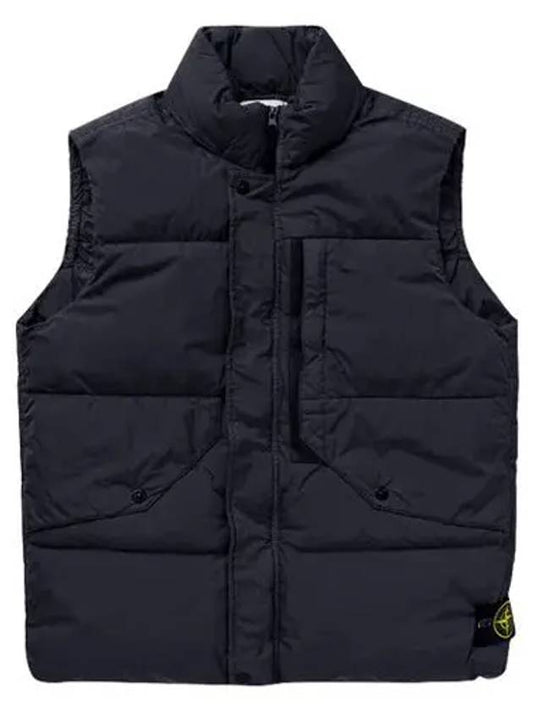 Wappen Patch High Neck Padding Vest Navy - STONE ISLAND - BALAAN 2