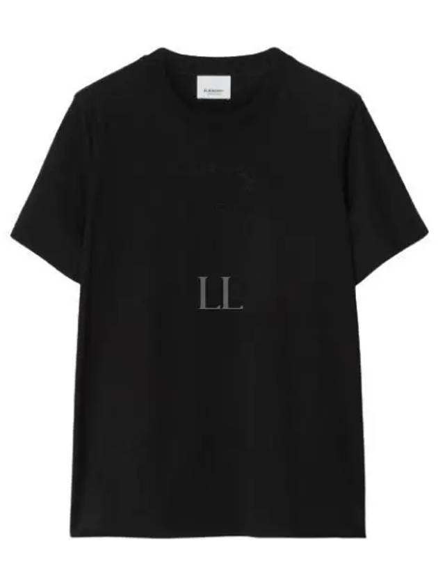 Embroidered Oak Leaf Crest Cotton Short Sleeve T-Shirt Black - BURBERRY - BALAAN 2