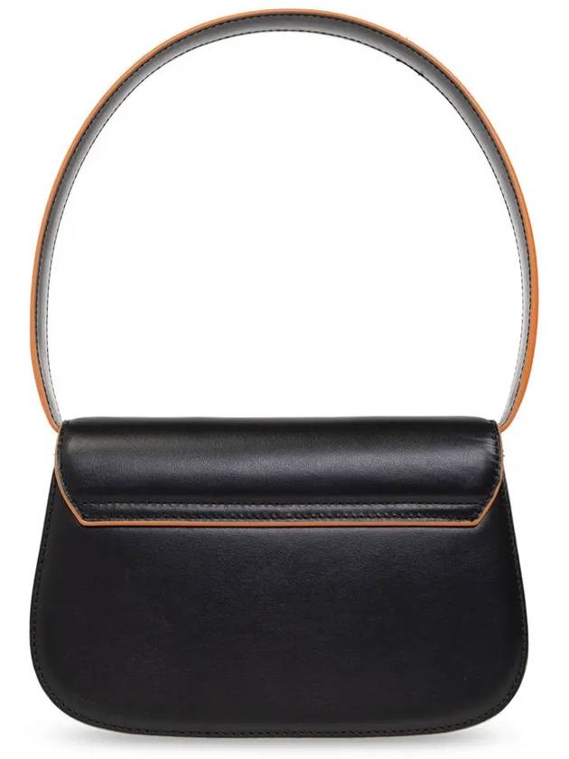 1DR Iconic Nappa Leather Shoulder Bag Black Orange - DIESEL - BALAAN 4