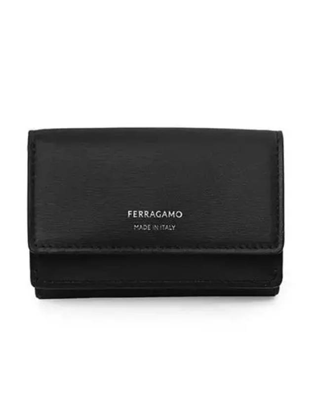 Logo Leather Card Wallet Black - SALVATORE FERRAGAMO - BALAAN 2