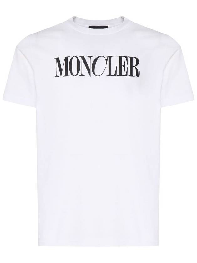 Logo Print Cotton Short Sleeve T-Shirt White - MONCLER - BALAAN 2