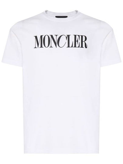 Logo Print Cotton Short Sleeve T-Shirt White - MONCLER - BALAAN 2