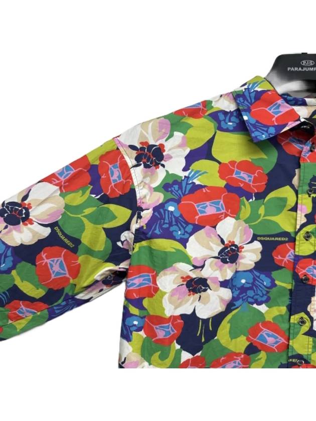 Floral Print Long Sleeve Shirt - DSQUARED2 - BALAAN 3