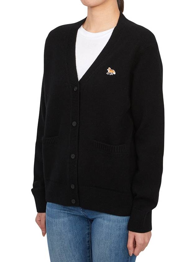 Baby Fox Patch Boxy Cardigan Black - MAISON KITSUNE - BALAAN 3