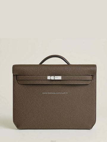 W engraved Kelly Depeche 36 Briefcase Ecore - HERMES - BALAAN 1