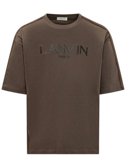 Cotton Short Sleeve T Shirt Brown - LANVIN - BALAAN 2