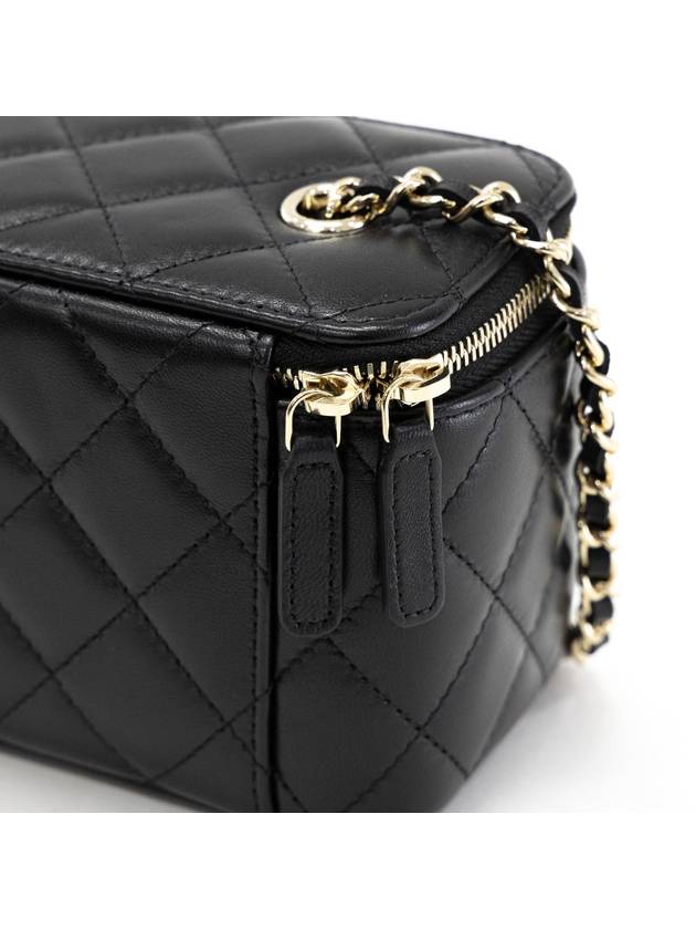 Small Classic Vanity Bag with Chain Lambskin & Gold Black - CHANEL - BALAAN 8